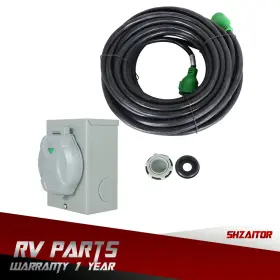 Ie1076049es Shzaitor 30 Amp 4 Prong 25 Ft Nema L14-30p / L14-30r Generator Cord With Inlet Box