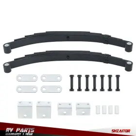 Ie1369602es Shzaitor 6000lbs Single Trailer Axle Suspension Kit 5 Leaf Springs Hanger
