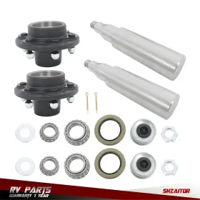 Ie1701063es Shzaitor #42 For Trailer Axle 6000# 6x5.5 Idler Hub Spindle Kit Stub End 2pcs