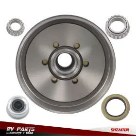 Ie2184702es Shzaitor One New 6 On 5.5 Inch Trailer Brake Hub Drum Kit 12 X2 For 5200-6000 Lbs Axle