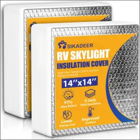Sikadeer 771077068568 14 Inch Rv Skylight Cover 2 Pack Reflective Sunroof Shade Energy Saving Sikadeer 771077068568 14 Inch Rv Skylight Cover 2 Pack Reflective Sunroof Shade Energy Saving