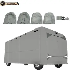 Fl3015981at Silscvtt 30-33ft Camper Class A Rv Cover Waterproof Upgraded Extra-thick 4-ply