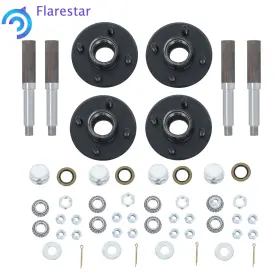 Fs1756450sr Silscvtt Pack Of 4 On Inch Trailer Hub Kit And 1 Round Bt8 Spindle With Bearing Fs1756450sr Silscvtt Pack Of 4 On Inch Trailer Hub Kit And 1 Round Bt8 Spindle With Bearing