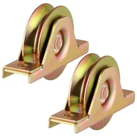 Skelang 680306842476 3 Inches Sliding Gate Wheels Zinc Finished V Groove Caster With Gold Skelang 680306842476 3 Inches Sliding Gate Wheels Zinc Finished V Groove Caster With Gold