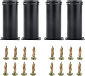 Slking Store 779712695742 5 Inch Adjustable Metal Desk Table Furniture Legs Replacement Leg 5in Black