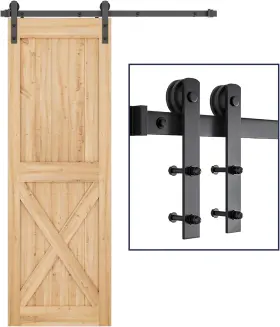 00502 Smartstandard 5ft Barn Door Hardware Kit 5 Feet Brown Black 00502 Smartstandard 5ft Barn Door Hardware Kit 5 Feet Brown Black
