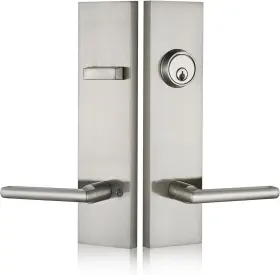 Fhd001 Snbtla Satin-nickel Front Door Handle - Modern Entry Lock Set With Satin Nickel Fhd001 Snbtla Satin-nickel Front Door Handle - Modern Entry Lock Set With Satin Nickel