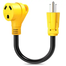 Snowyfox 970544445633 15a To 30a Rv Electrical Adapter 180 Bend Design 12awg Ergonomic Handle