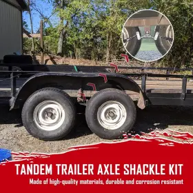 11033016ya Sparkwhiz Heavy Duty Tandem Trailer Axle Shackle Kit For Double Eye Spring Black #3