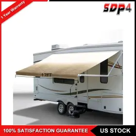 Sd178318p4 Speedyparts4u 8ft Width 17 Feet Length Rv Awning Fabric Camper Replacement Shade Yellow