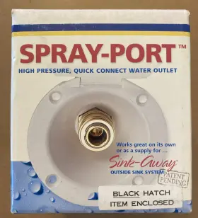 Spray-port 088878810860 Quick Connect Black Exterior Water Outlet Rv Camper