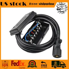 Mo-31001 Star 7 Pin Trailer Wiring Harness Plug Inline Cord 8ft Gang Junction Box Connector Mo-31001 Star 7 Pin Trailer Wiring Harness Plug Inline Cord 8ft Gang Junction Box Connector