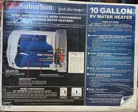 Sw10d Suburban 10 Gallon Lp / Dsi Water Heater New Sw10d Suburban 10 Gallon Lp / Dsi Water Heater New