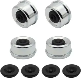 Tdc97 Suncaraccl 2.75 Inch Trailer Hub Bearing Dust Caps 4pcs Axle Grease Cap With 4 Rubb