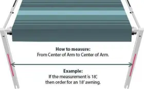 62118-0c1 Sunwave Rv Awning Replacement Fabric 18ft Width 17ft2 Inch Teal Green Stripe #3