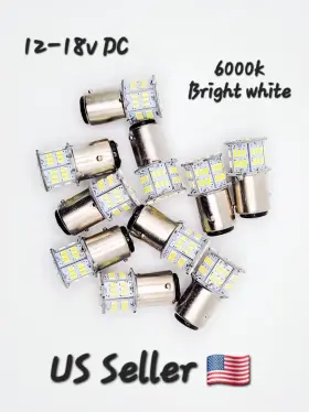 1157-ba15d Superlative Supplies 10 New 1157 Ba15d Bayonet Double Contact Led Light Bulbs Boat Rv Camper Trailer