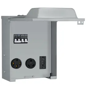 Prv02a Suraielec Rv Electrical Outlet Panel With Breaker Temporary 20/30/50 Amp