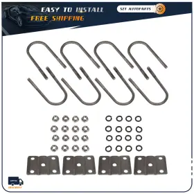 178896-szt Sztautopartstore 2x 1/2 Inch Dia 3 Round Axle Trailer U Bolt Kit 7 For 5 200-7 000 Lb