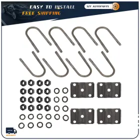 178898-szt Sztautopartstore 4x For 5200-7000lbs Trailer Axle 3 Inch Round 7 Long U Bolt Kit