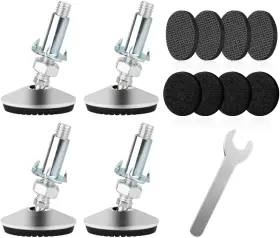 Tahikem 788510960938 4 Set M10 Thread 2 Inch Base Dia And Bolts Length Silver Swivel Leg Levelers