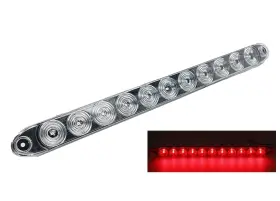 Tecniq Inc 757536678011 15 Inch Led Trailer Light Bar Clear Red Multi-function And Waterproof