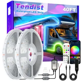Rgb-5050-25 Tendist Rv Awning Led Light Strip 12v Rgb Waterproof Underglow Kit Rgb-5050-25 Tendist Rv Awning Led Light Strip 12v Rgb Waterproof Underglow Kit