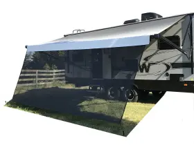 Tps081501 Tentproinc Rv Awning Sun Shade Screen 8ft X 15ft 3 Inch Uv Blocker Complete Kit Black