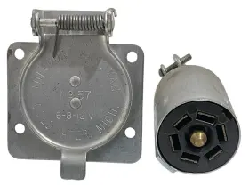 Theodore Bergman No-57 #57 Airstream Trailer Plug And Socket Connector Set 6-8-12v Vtg
