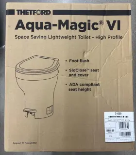 31839 Thetford Aqua-magic Vi 6 Toilet Hi Wht Foot Flush With Sprayer