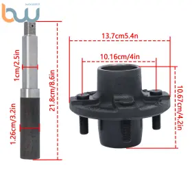 Bw983640th Tinvhy 1 Inch Round Bt8 Spindle Kit With Trailer Bearing 8 Sets 4 On Hub #3