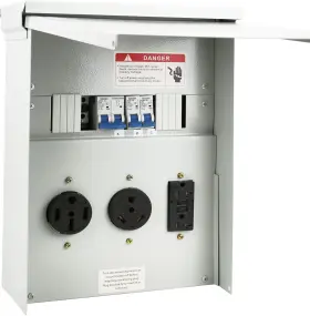 000055 Tocretoare Temporary Power Outlet Panel With 20 30 50 Amp Receptacle 20a 30a 50a 000055 Tocretoare Temporary Power Outlet Panel With 20 30 50 Amp Receptacle 20a 30a 50a