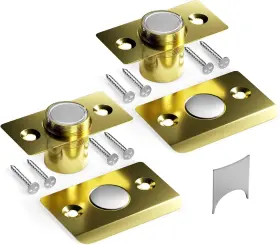 Jc-001 Tonitrui Silent Door Ball Catch Adjustable Strong Magnet 2 Pack Gold