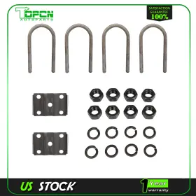 Top178901001 Topcn-autoparts 2pcs Trailer U-bolt Kit For 7 000 Lbs Axle 3 Inch Round Long M14x2