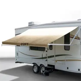 E17823cp323s Topoint Yellow 8ft Rv Awning Fabric 22 Feet Length Camper Replacement Shade