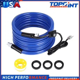 E18002cp734s Topoint 15 Ft Heated Water Hose For Rv -45h Antifreeze Drinking With Thermostat E18002cp734s Topoint 15 Ft Heated Water Hose For Rv -45h Antifreeze Drinking With Thermostat