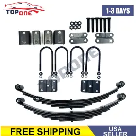 Jhls00002z Topone For 7000lb 7k Single Trailer Axle 6 Leaf Double Eye Spring U-bolt Hanger