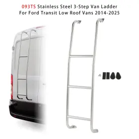 093ts Topteng Stainless Steel 3-step Van Ladder For Ford Transit Low Roof Vans 2014-2025 093ts Topteng Stainless Steel 3-step Van Ladder For Ford Transit Low Roof Vans 2014-2025