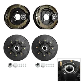 N002-b005 Topteng Trailer 12 Inch -8 On 6.5 Hub Drum Kits With X2 Electric Brakes For 5.2k-7k Axle T7