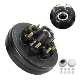 6.5-pre-greased Topteng N002-b011 Grease Trailer Hub And Drum Assembly For 5.2-7k Axles-12-8 On T7 #3 6.5-pre-greased Topteng N002-b011 Grease Trailer Hub And Drum Assembly For 5.2-7k Axles-12-8 On T7 #3
