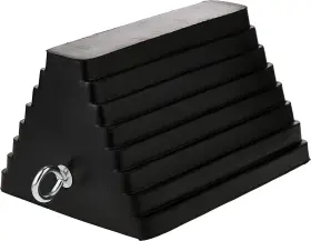 70073 Towing Products Solid Rubber Heavy Duty Wheel Chock With Eyebolt 1 Count Pack Of