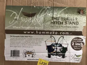 40521-kp Trailer Hitch Stand And 2 Blue Hammaka Chairs Combo - Alum #3