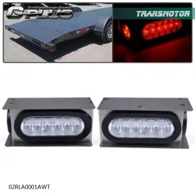 Trans0409-161 Transmotor2013 Fit For Trailer Truck Led Steel 6 Inch Tail Light Guard Box With Marker Kit Usa