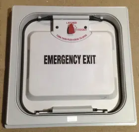 T1976-016-001 Transpec Dual Purpose Safety Vent Ii T1976 Emergency Exit Flat Smeared Text T1976-016-001 Transpec Dual Purpose Safety Vent Ii T1976 Emergency Exit Flat Smeared Text