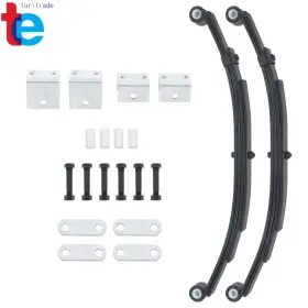 Tr70222 Turitrade For 5000lbs 4k Trailer Axle Suspension Kit 4 Leaves 2500 Lb Leaf Spring And Hanger