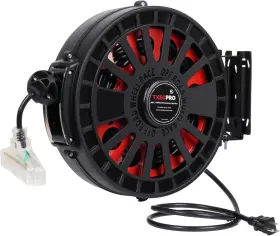 12guage Txecpro 722549398874 12 Gauge Retractable Extension Cord Reel 45 Ft Awg/3c 45ft Black