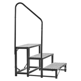 Tygdk3jhjgdf60802001 Uimoso Rv Steps With Handrail Outdoor 3-step Design 660 Lbs Capacity Non-slip