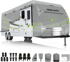 Ua-4001-3538 Umbrauto Rv Cover 35-38ft Travel Trailer 7 Layer Top Waterproof Sun Uv Protect Ua-4001-3538 Umbrauto Rv Cover 35-38ft Travel Trailer 7 Layer Top Waterproof Sun Uv Protect