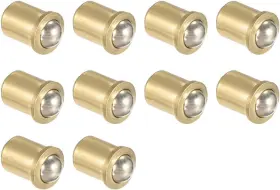 18070500 Uxcell Door Cabinet Closet Drawer 7mm Dia Brass Ball Catch 10pcs Gold