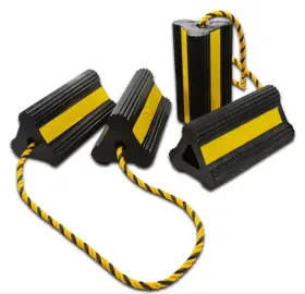 Chock-240218-a1 Vacallity 4 Pack 2 Pair Wheel Chocks Solid Rubber Chock For Travel Trailers C. B307