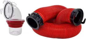 D04-0114 Valterra Rv Ez Coupler Bayonet Sewer Kit With 10ft Hose 10 Ft Red